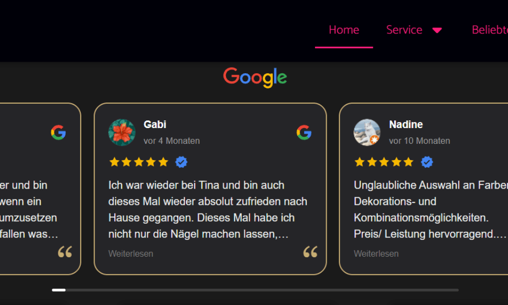 Milano Nails mit vielen positiven Bewertungen