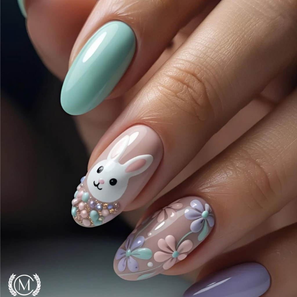 Kleine Nail-Art-Motive wirken auffällig, ohne unruhig zu sein.