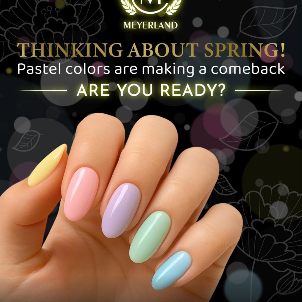 Pastellfarbene Nägel sorgen für ein frisches und jugendliches Aussehen.