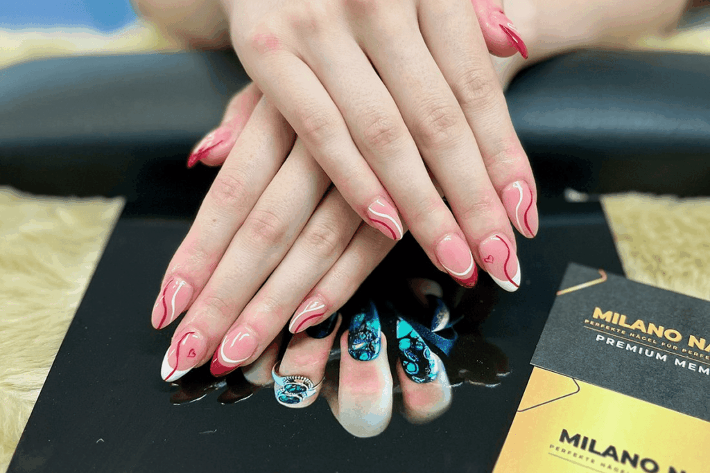 minimalistische mandelform nägel stil