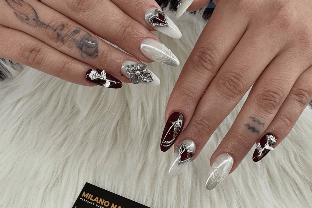 mandelform nägel in hellen farbtönen