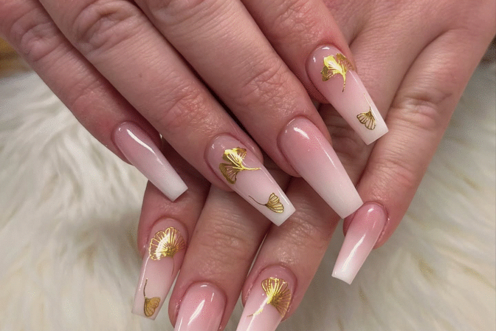 ballerina nägel spitz mit verschiedenen designs