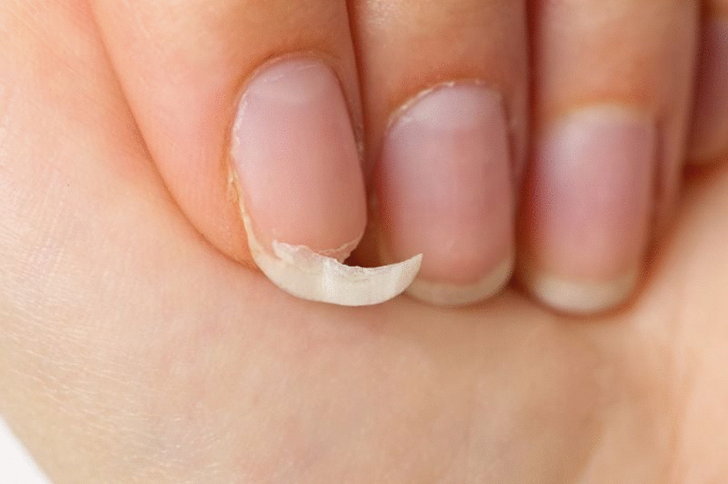 Nagelverletzung durch Stoß oder Druck