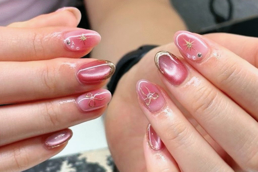 mandelform nägel mit ombre effekt